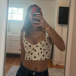 ZARA BUSTIER CROP TOP - size XS